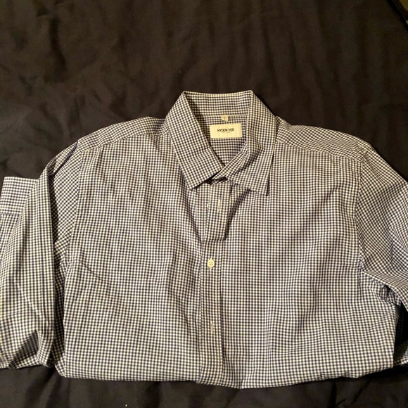 Hyden Yoo Plaid Checkered Buttoned Dress Shirt - Picture 3 of 5